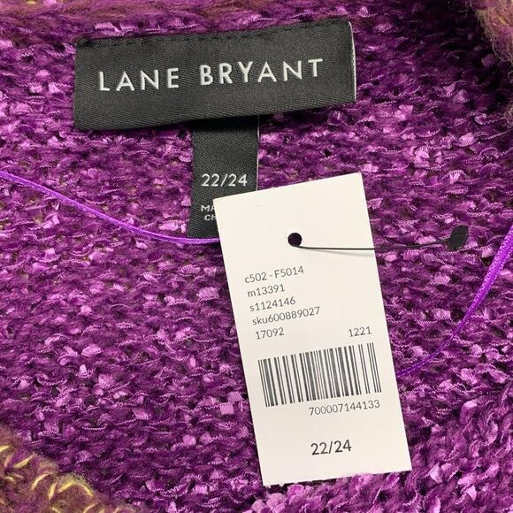Lane Bryant sz 22 24 2X Sweater Long Sleeve Colorful Striped New NWT - Picture 5 of 7